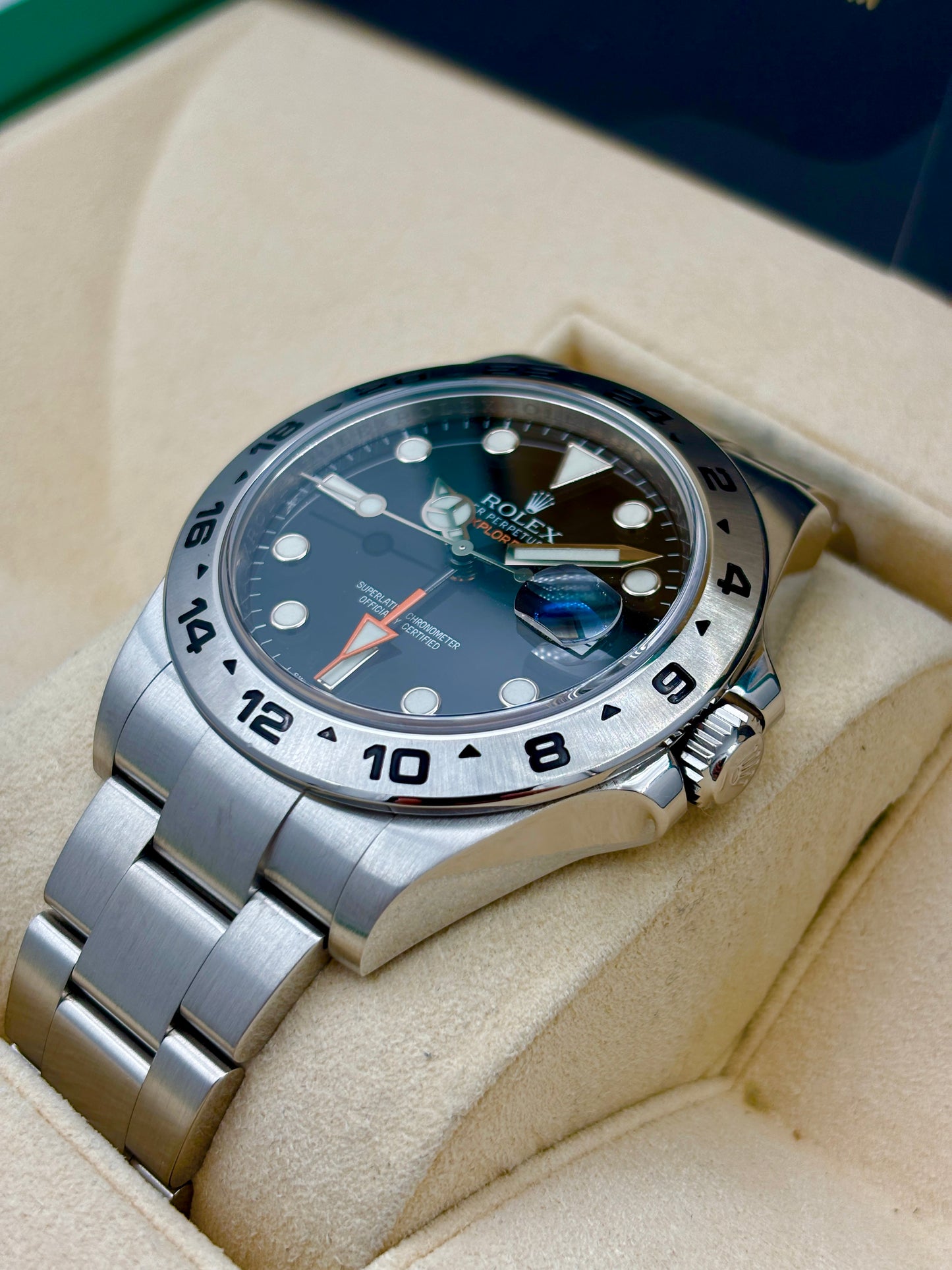 二手 USED  ROLEX 勞力士 EXPLORER II 216570 黑色 2012年11月 全套 FULL SET