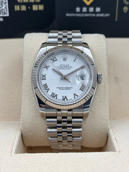 [SOLD OUT]二手 USED  ROLEX 勞力士 DATEJUST 116234 白色 約2008年 淨錶 WATCH ONLY