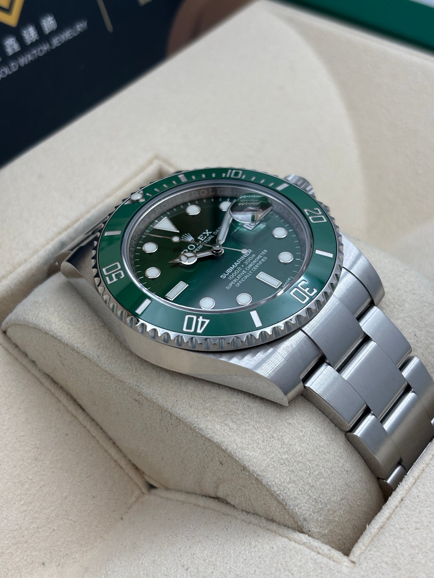 二手 USED  ROLEX 勞力士 SUBMARINIER DATE 116610LV 綠色 2017年12月 未打磨 全套 FULL SET