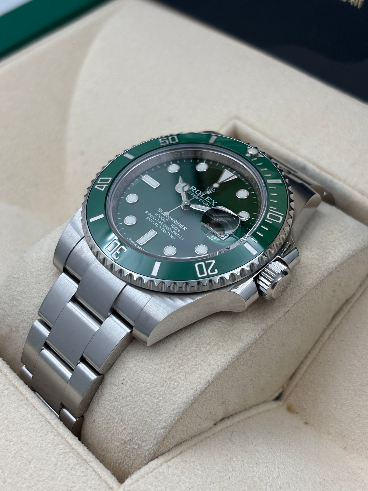 二手 USED  ROLEX 勞力士 SUBMARINIER DATE 116610LV 綠色 2017年12月 未打磨 全套 FULL SET