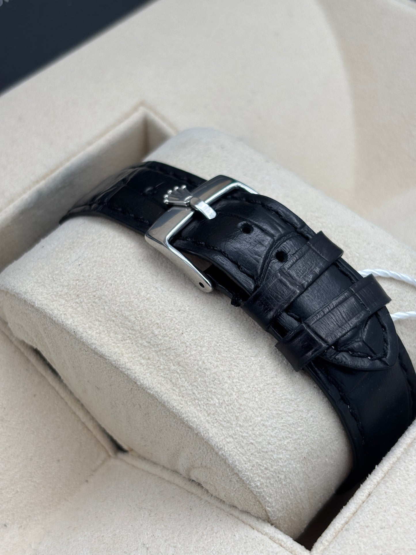 二手 USED  ROLEX 勞力士 CELLINI 銀色 18k白金 代用帶 代用扣 淨錶 WATCH ONLY