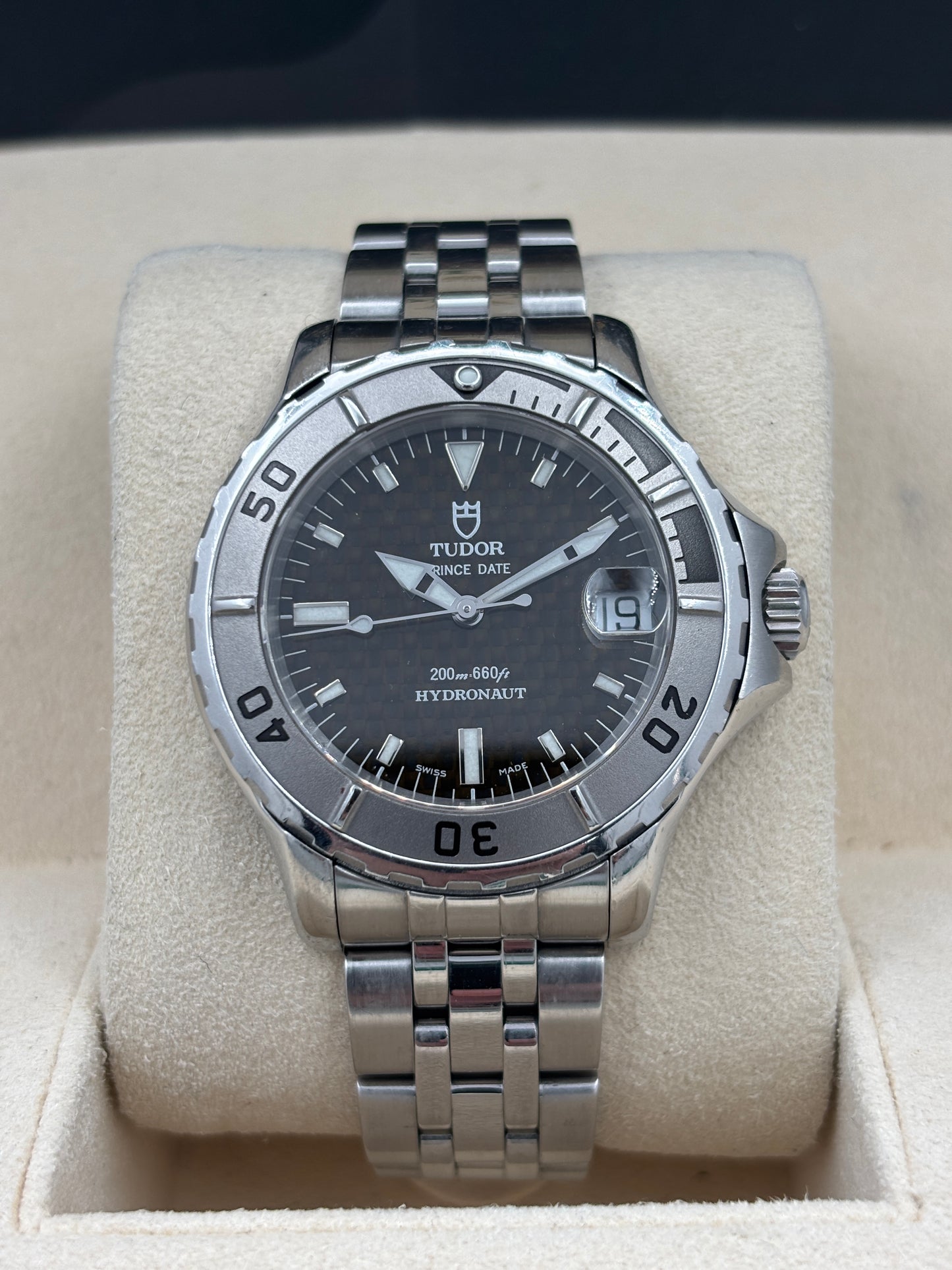 二手 USED  TUDOR 帝舵 PRINCE DATE HYDRONAUT 85190P 黑色 碳纎面 淨錶 WATCH ONLY