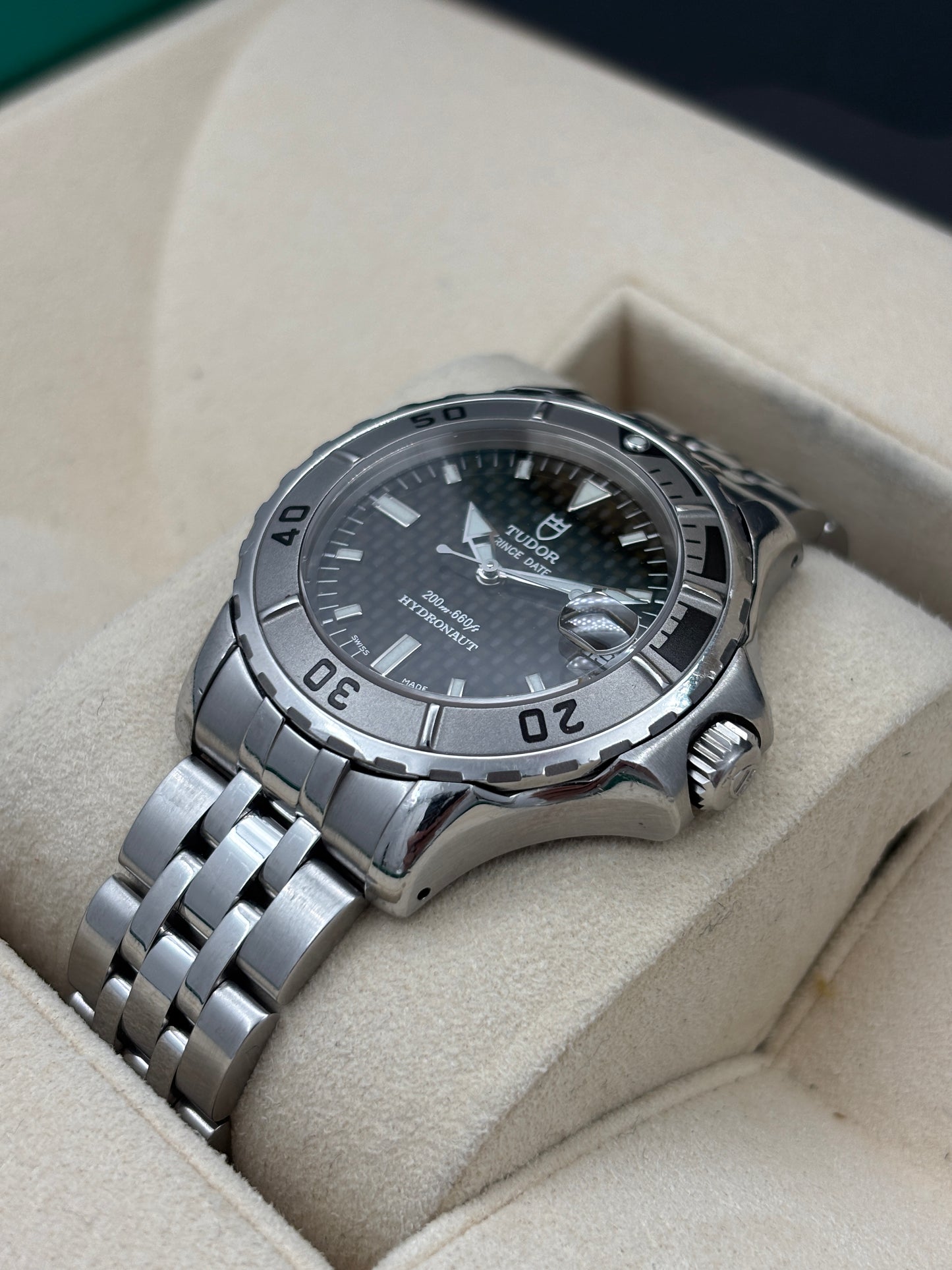 二手 USED  TUDOR 帝舵 PRINCE DATE HYDRONAUT 85190P 黑色 碳纎面 淨錶 WATCH ONLY