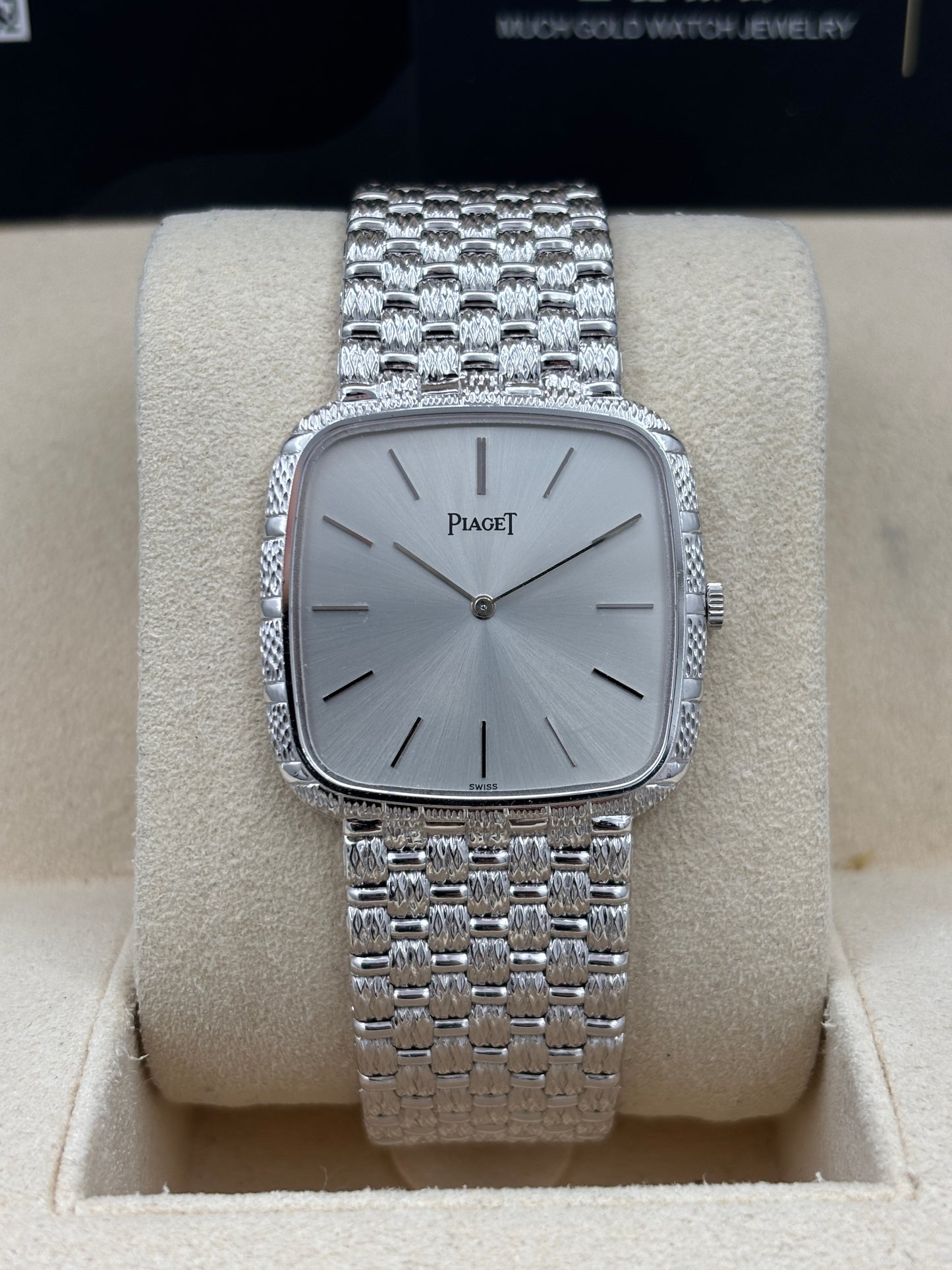 二手 USED  PIAGET 伯爵 PIAGET WATCH 9771 D23 銀色 18K金 錶重2.6兩 淨錶 WATCH ONLY