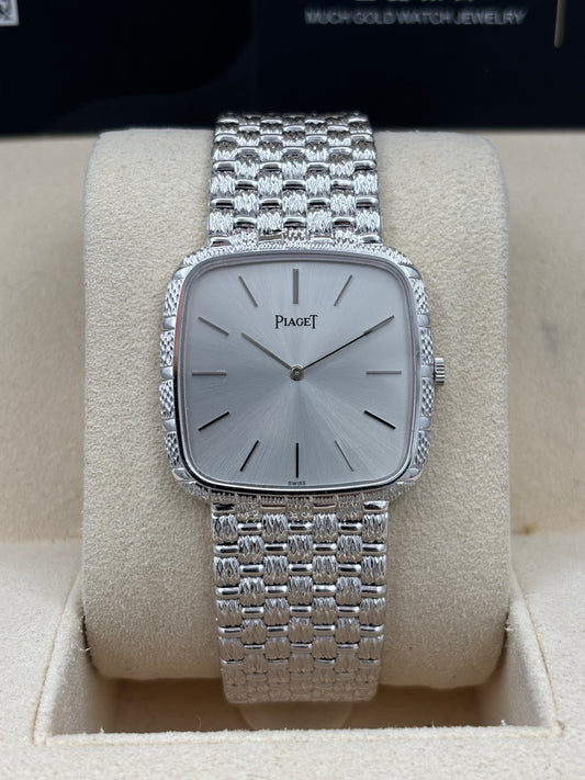 二手 USED  PIAGET 伯爵 PIAGET WATCH 9771 D23 銀色 18K金 錶重2.6兩 淨錶 WATCH ONLY