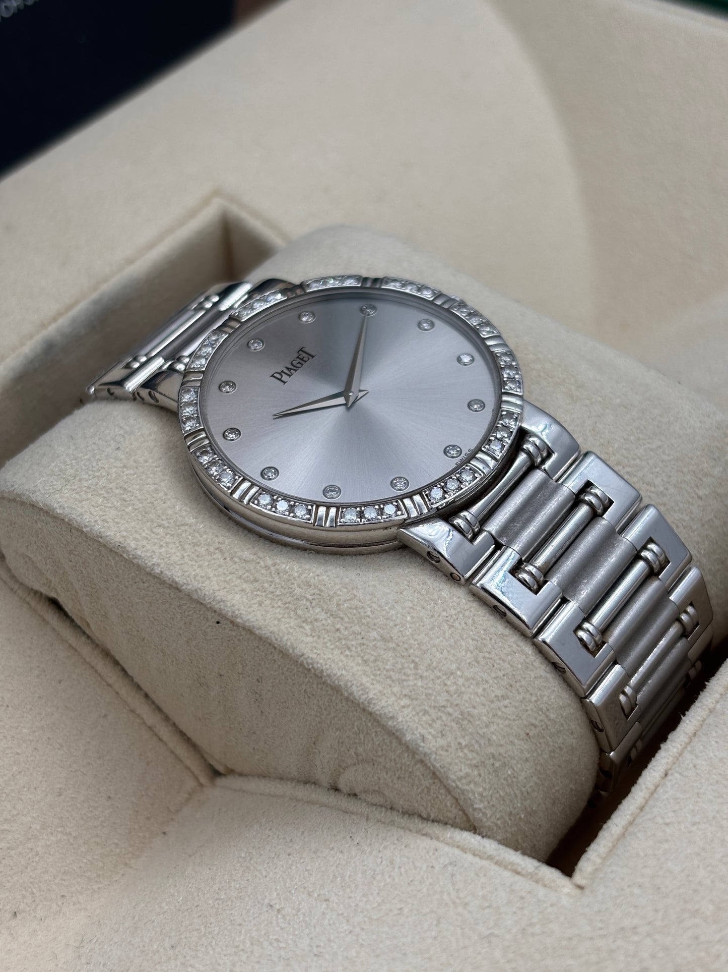 二手 USED  PIAGET 伯爵 DANCER G0A05143 銀色 2002年1月 18K金 錶重2.36兩 全套 FULL SET AD單