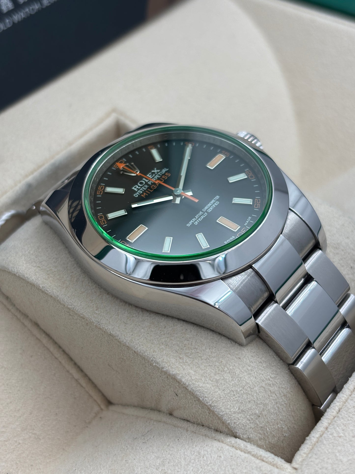二手 USED  ROLEX 勞力士 MILGAUSS 116400GV 黑色 2010年9月 未打磨 99.99%新 全套 FULL SET