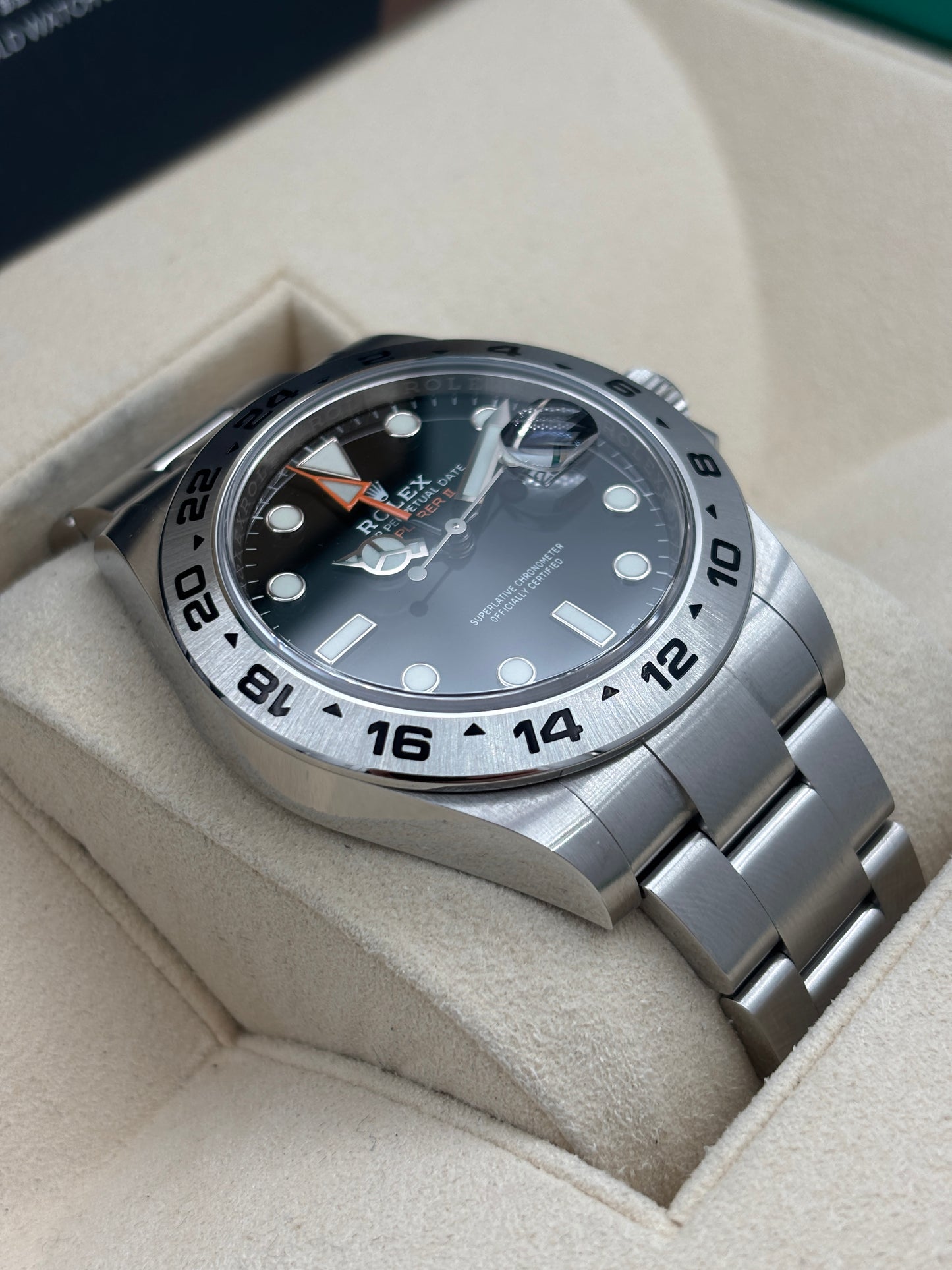 二手 USED  ROLEX 勞力士 EXPLORER II 216570 黑色 2019年5月 未打磨 99.99%新 全套 FULL SET