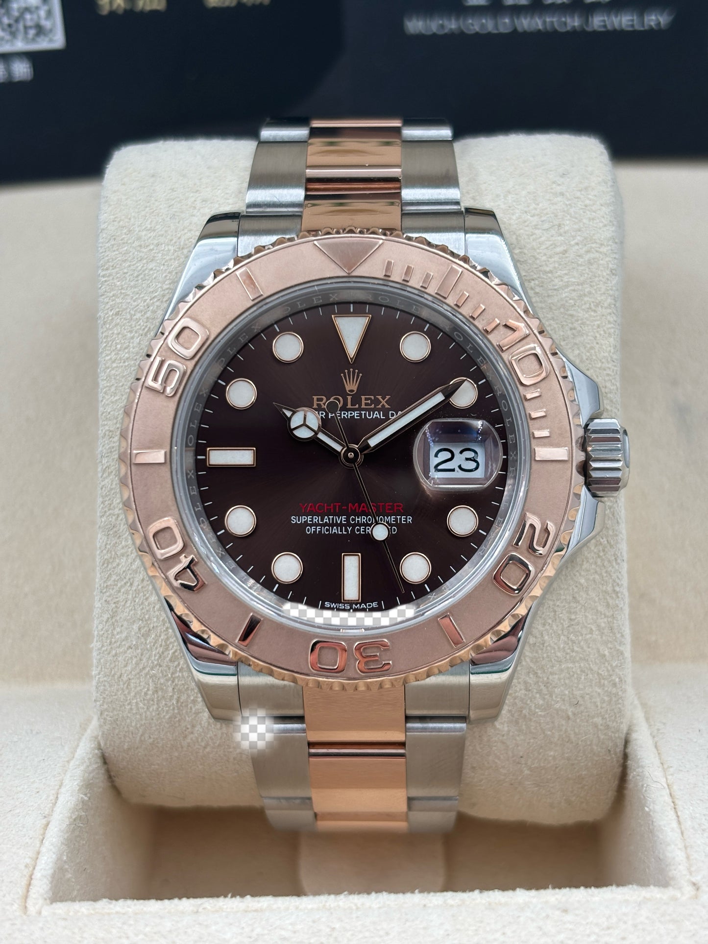 二手 USED  ROLEX 勞力士 YACHT-MASTER 116621 朱古力色 2017年9月 全套 FULL SET