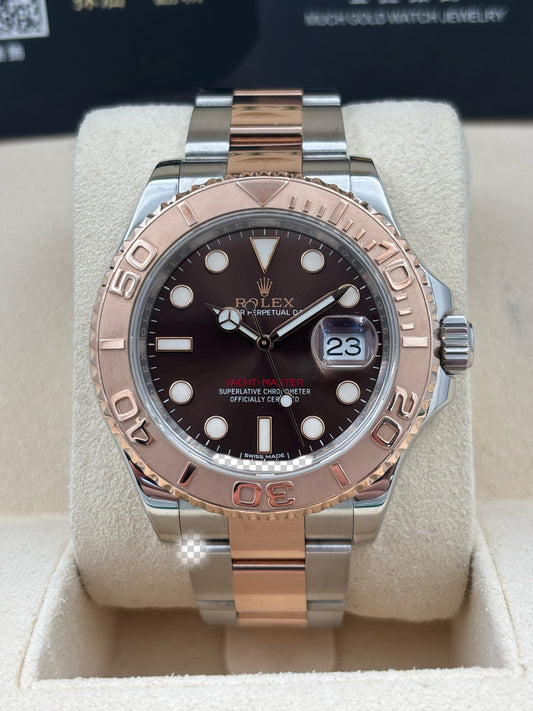 [SOLD OUT]二手 USED  ROLEX 勞力士 YACHT-MASTER 116621 朱古力色 2017年9月 全套 FULL SET