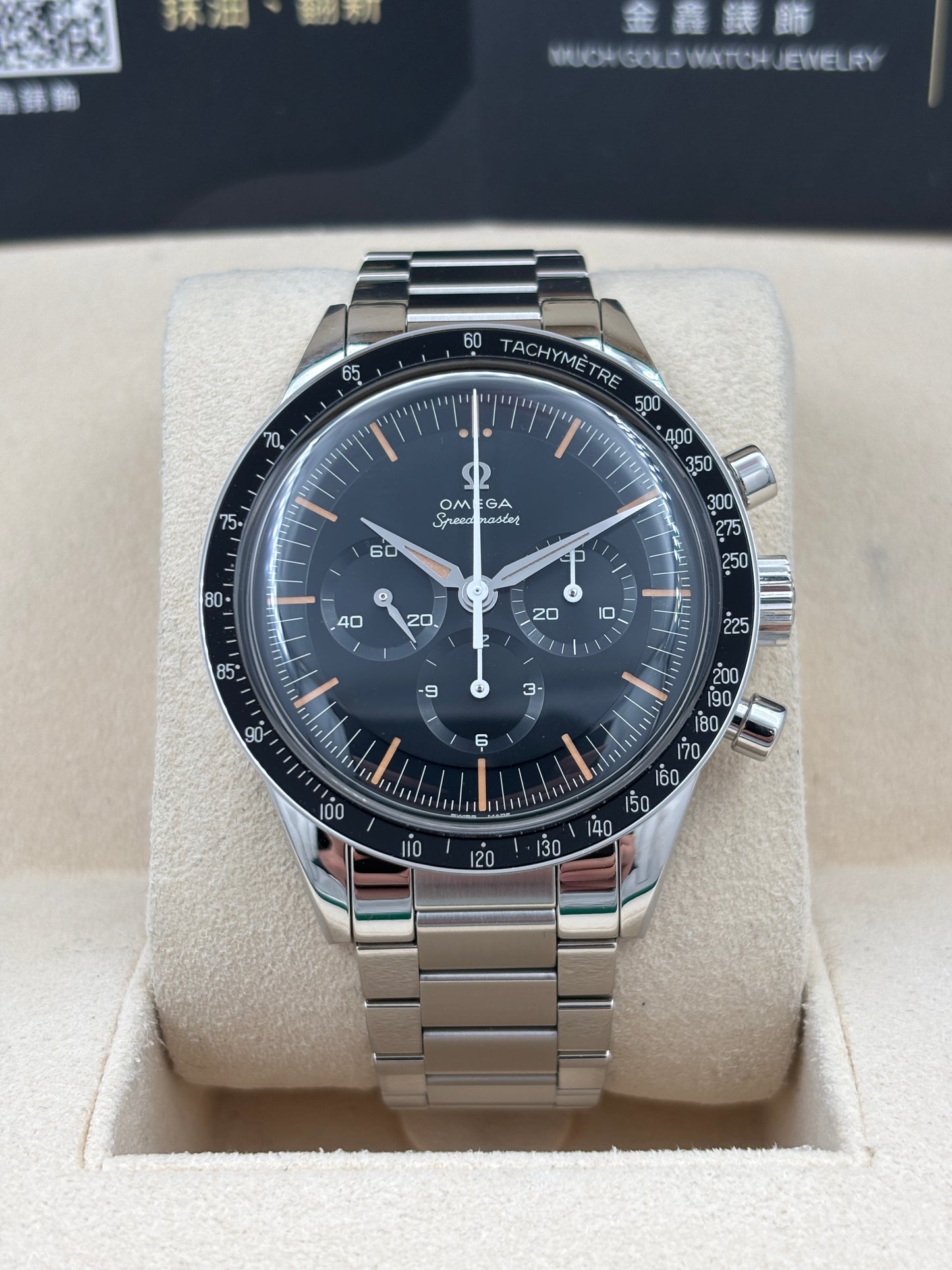 二手 USED OMEGA 歐米茄 SPEEDMASTER 'FIRST OMEGA IN SPACE' 310.30.40.50.06.001 黑色 2025年 手動上鏈 全套 FULL SET