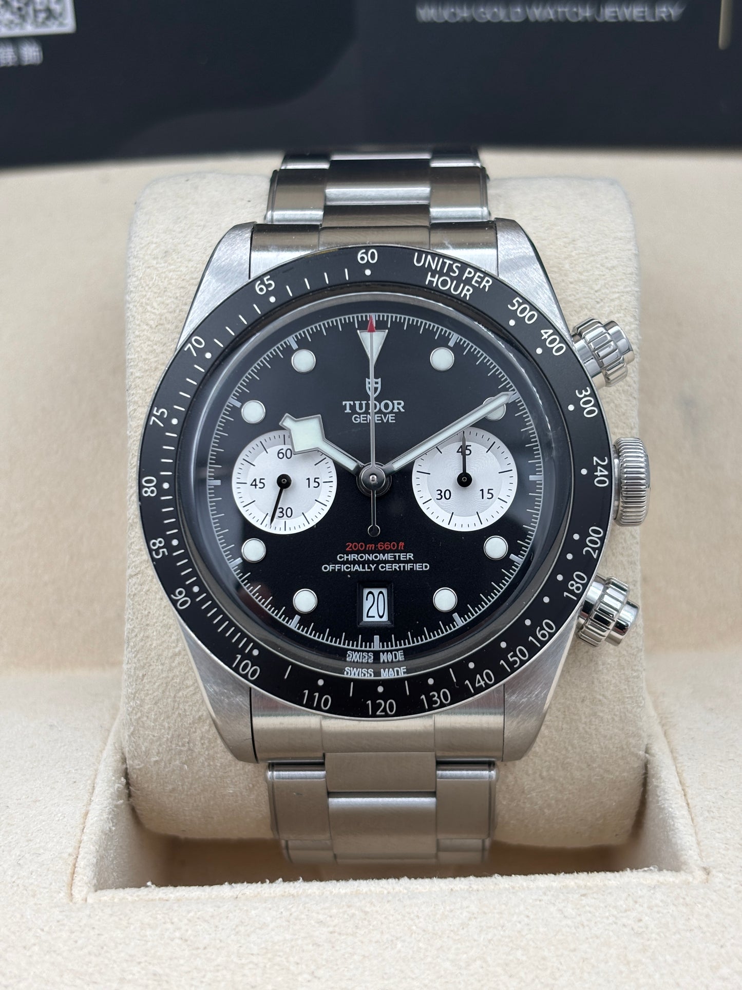 二手 USED  TUDOR 帝舵 BLACK BAY CHRONOGRAPH 79360N 黑色 淨錶 WATCH ONLY