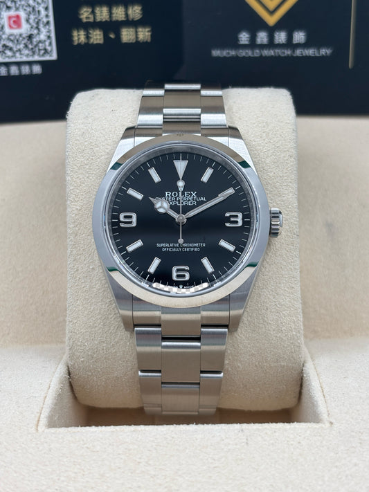 [SOLD OUT]二手 USED  ROLEX 勞力士 EXPLORER 124270 黑色 2022年1月 未打磨 99.99%新 全套 FULL SET