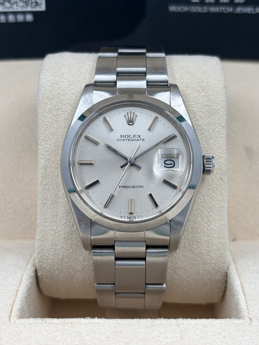 二手 USED  ROLEX 勞力士 OYSTER DATE 6694 銀色 1979年 直帶 手動上鏈 保養證