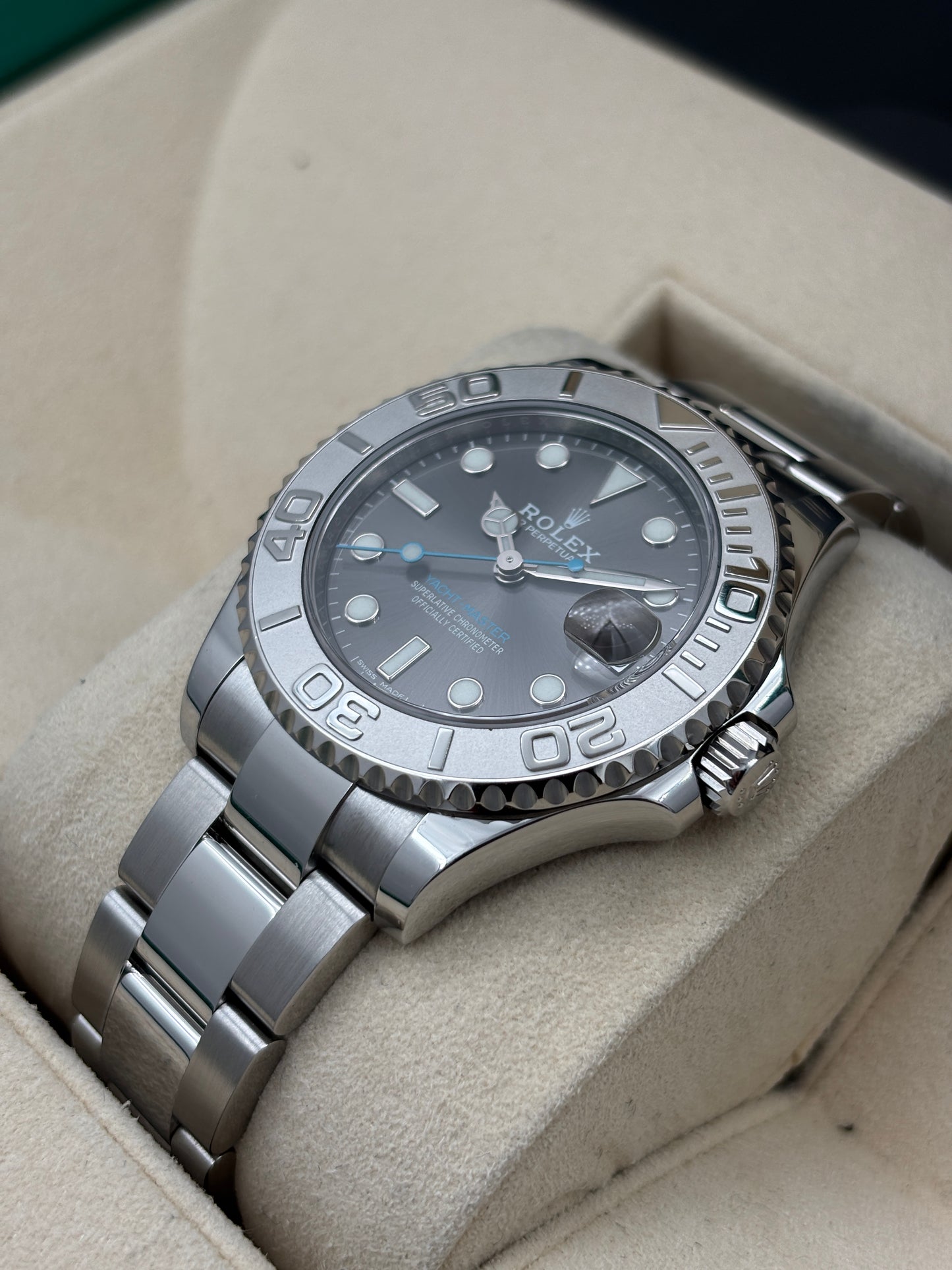 二手 USED  ROLEX 勞力士 YACHT-MASTER 268622 灰色 2017年6月 全套 FULL SET