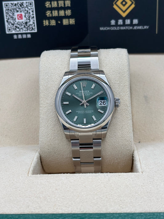 未使用品 NEW OLD STOCK  ROLEX 勞力士 DATEJUST 278240 薄荷綠色 2023年8月 全套 FULL SET