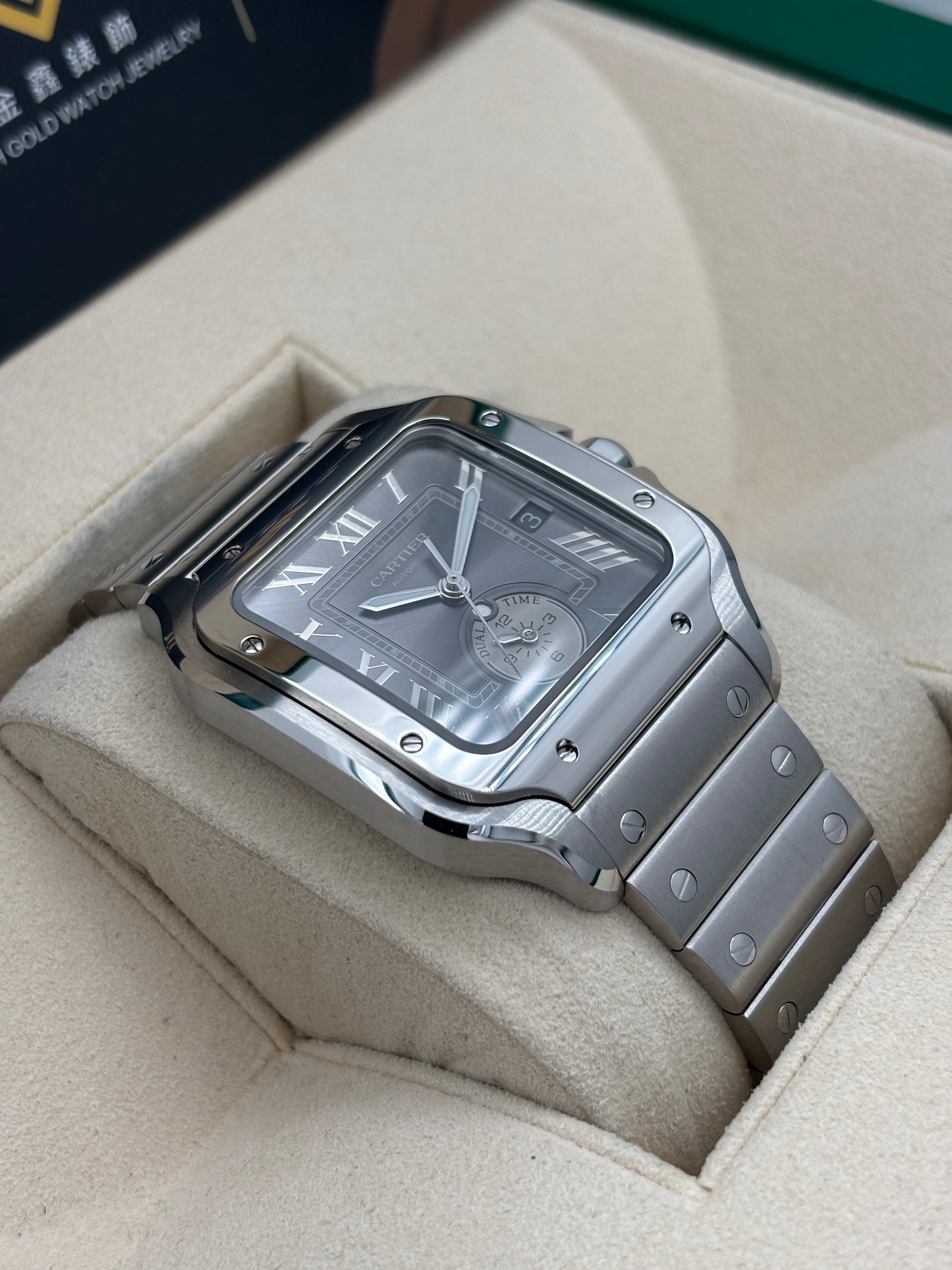 二手 USED  CARTIER 卡地亞 SANTOS WSSA0076 灰色 2024年10月 未打磨 99.99%新 全套 FULL SET