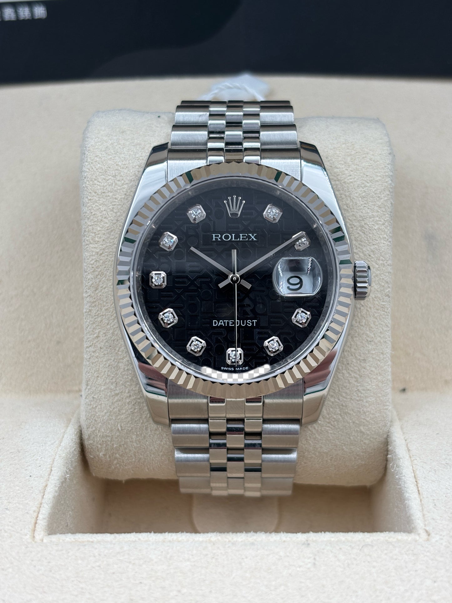 二手 USED  ROLEX 勞力士 DATEJUST 116234 黑色鑽石字電腦面 約2007年 淨錶 WATCH ONLY