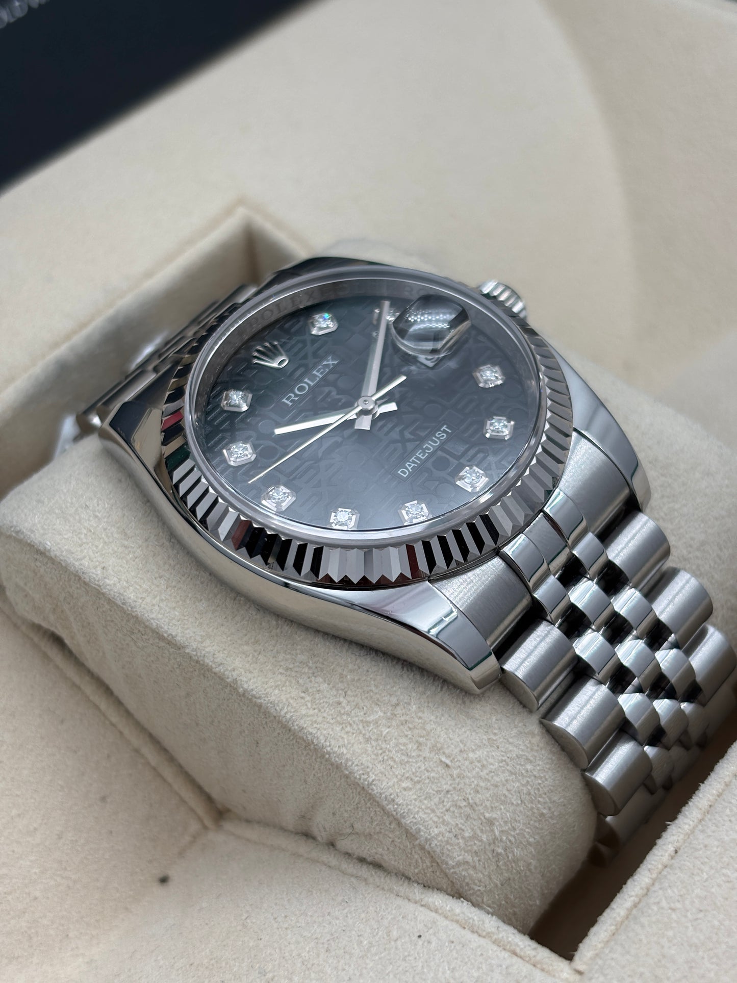 二手 USED  ROLEX 勞力士 DATEJUST 116234 黑色鑽石字電腦面 約2007年 淨錶 WATCH ONLY