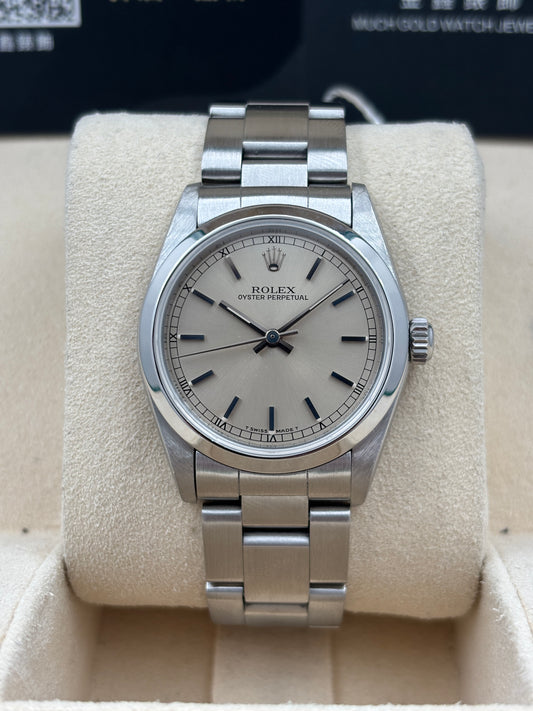 二手 USED  ROLEX 勞力士 OYSTER PERPETUAL 67480 銀色 約1996年 淨錶 WATCH ONLY