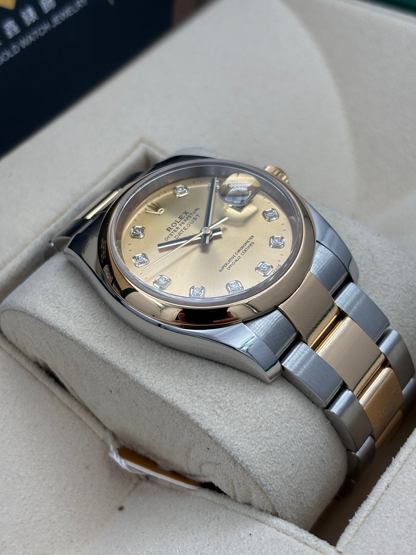 二手 USED  ROLEX 勞力士 DATEJUST 116203 金色鑽石字 2006年9月 保養證