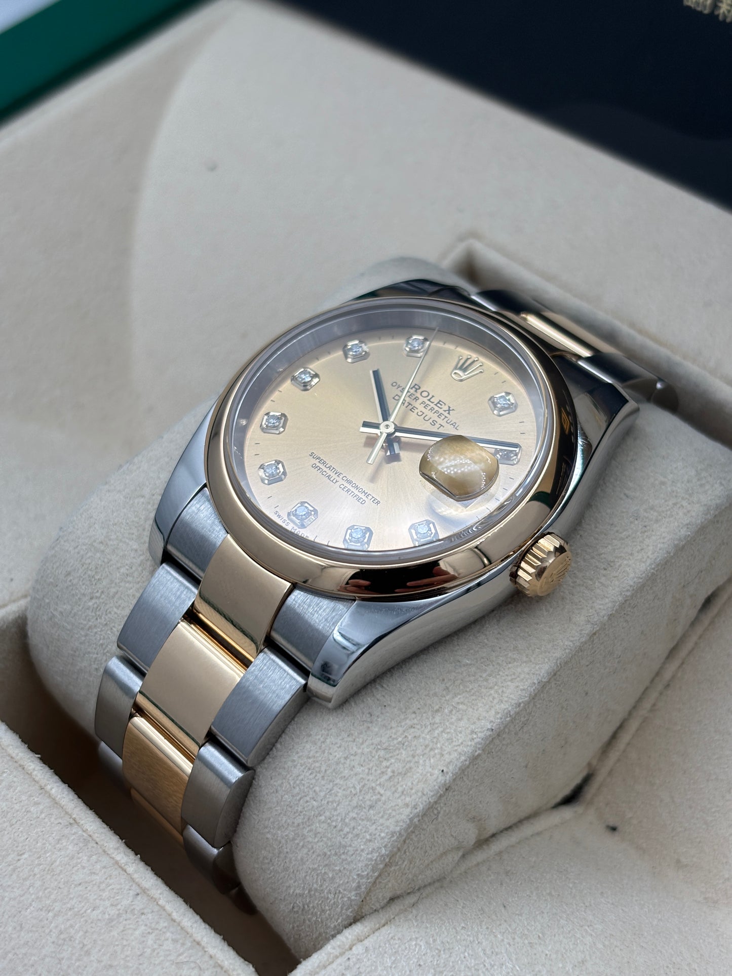 二手 USED  ROLEX 勞力士 DATEJUST 116203 金色鑽石字 2006年9月 保養證