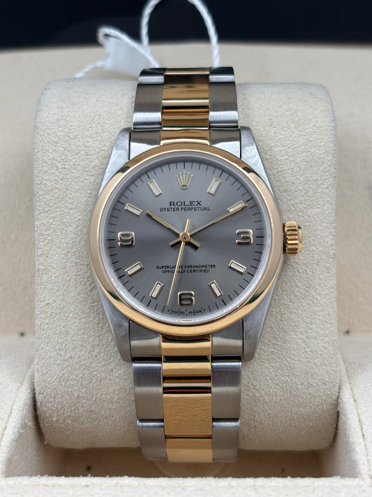 二手 USED  ROLEX 勞力士 OYSTER PERPETUAL 67483 灰色 約1991年 淨錶 WATCH ONLY