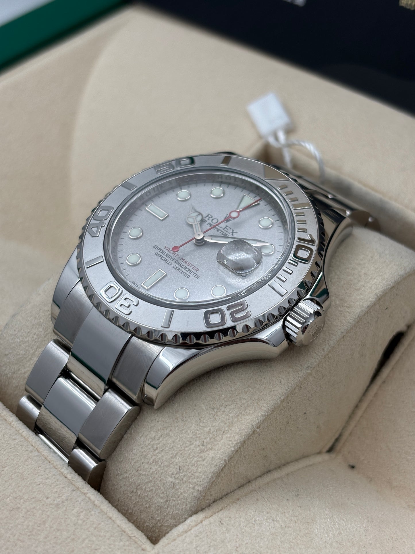 二手 USED  ROLEX 勞力士 YACHT-MASTER 16622 銀色 2008年9月 保養卡