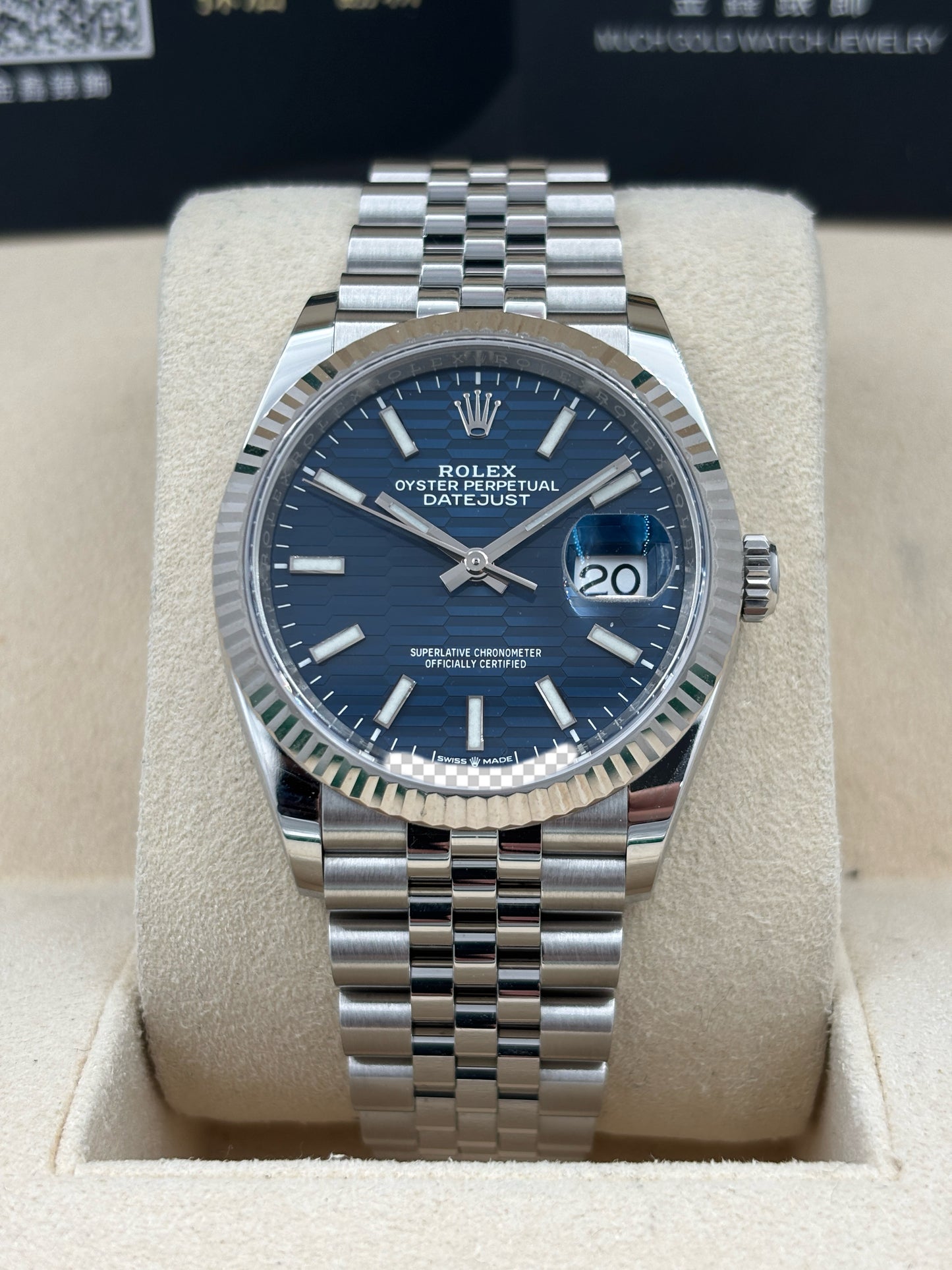 二手 USED  ROLEX 勞力士 DATEJUST 126234 藍色坑紋 2021年10月 未打磨 全套 FULL SET