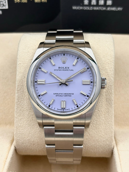 全新 NEW ROLEX 勞力士 OYSTER PERPETUAL 126000 薰衣草紫 2025年10月 全套 Full Set