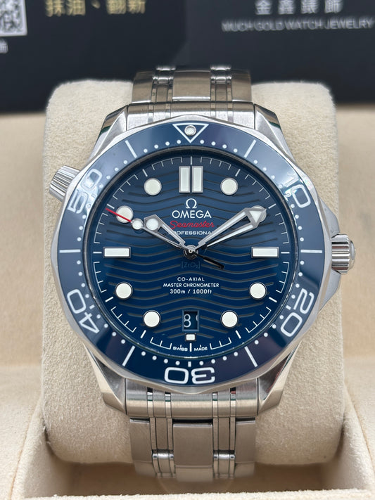 二手 USED  OMEGA 歐米茄 SEAMASTER DIVER 300 M 210.30.42.20.03.001 藍色 2019年2月 淨錶 WATCH ONLY AD單