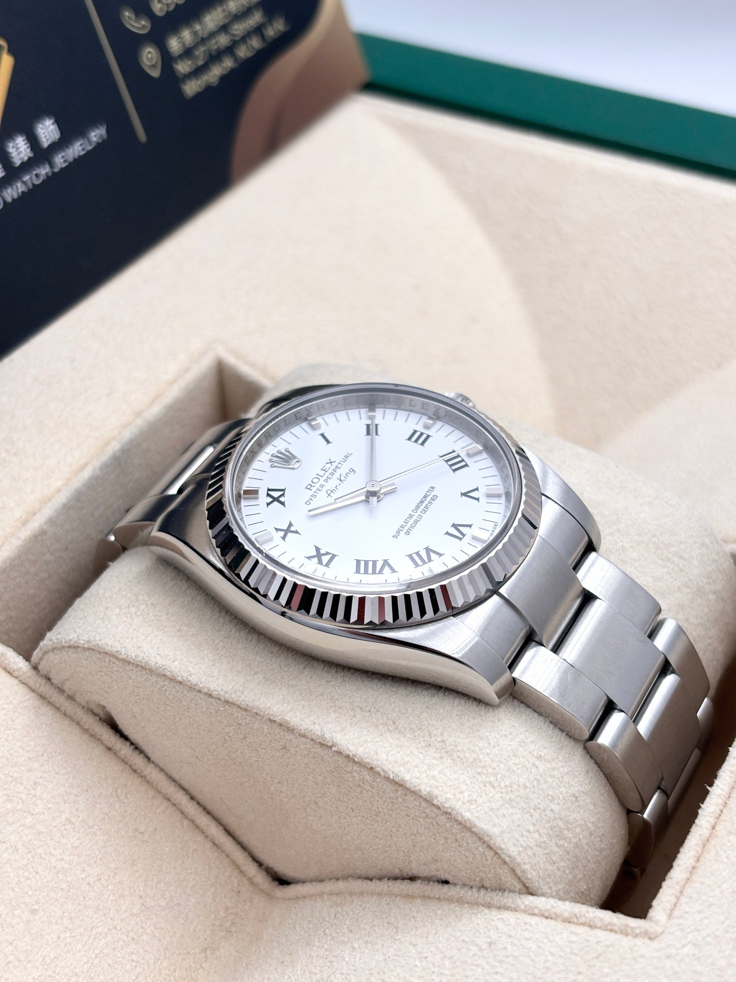 二手 Used Rolex 勞力士 Air King 114234 白色 羅馬字 2009年 淨錶 Watch Only