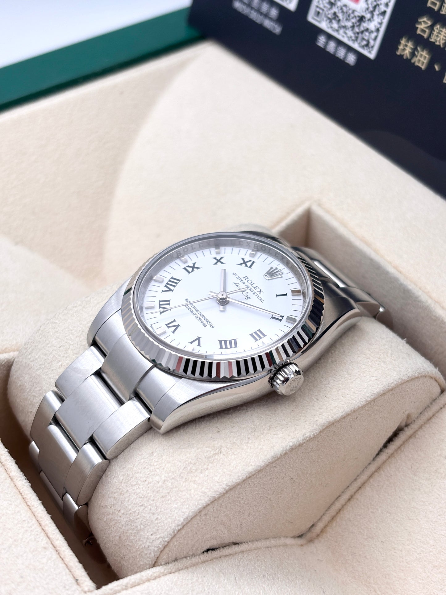 二手 Used Rolex 勞力士 Air King 114234 白色 羅馬字 2009年 淨錶 Watch Only