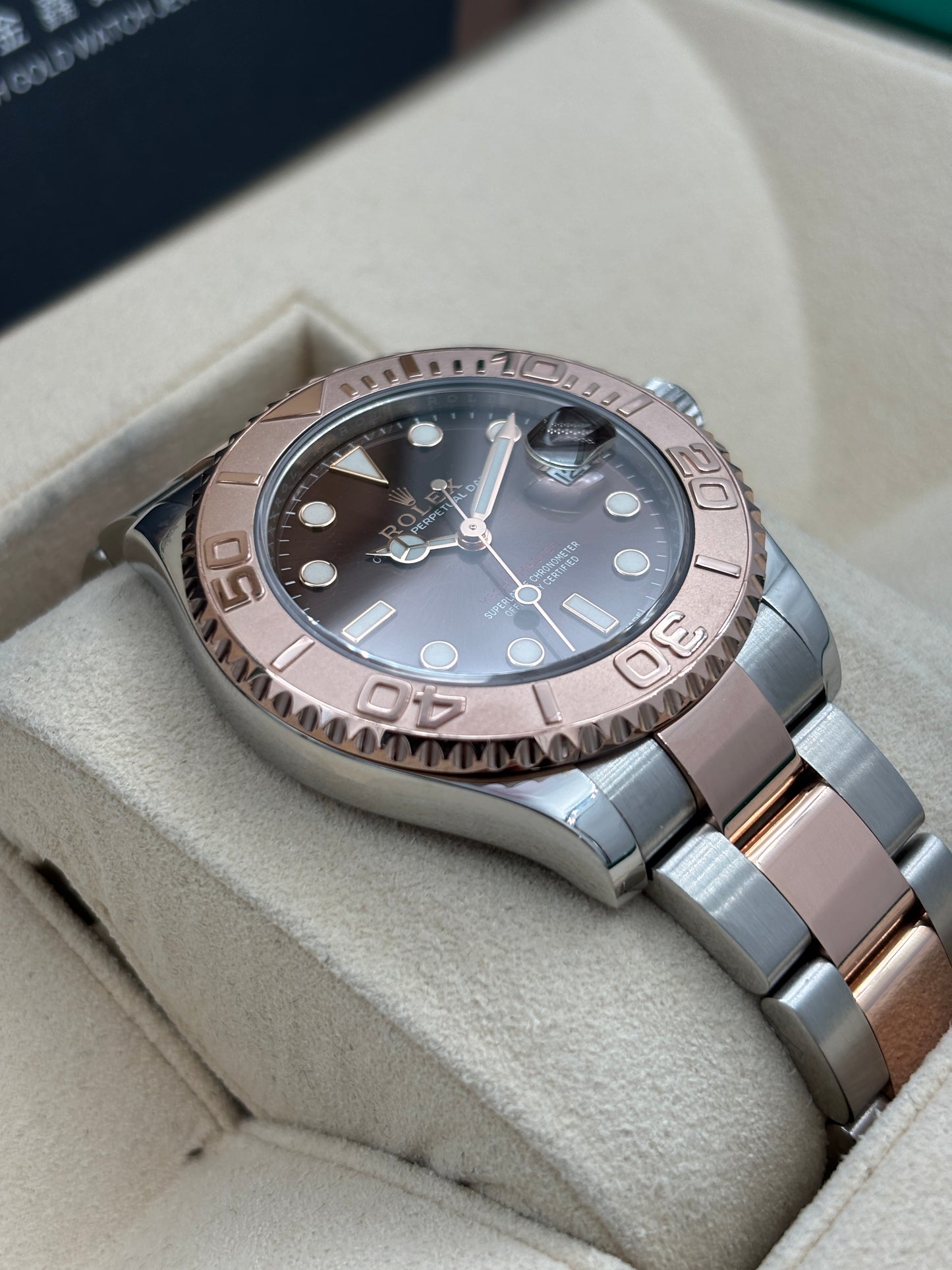 二手 USED  ROLEX 勞力士 YACHT-MASTER 268621 朱古力色 2021年5月 全套 FULL SET