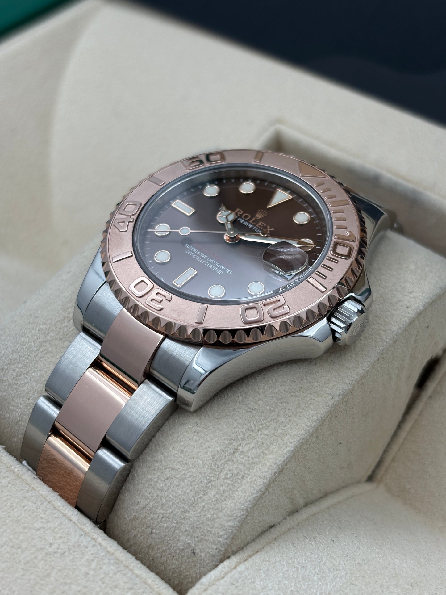 二手 USED  ROLEX 勞力士 YACHT-MASTER 268621 朱古力色 2021年5月 全套 FULL SET