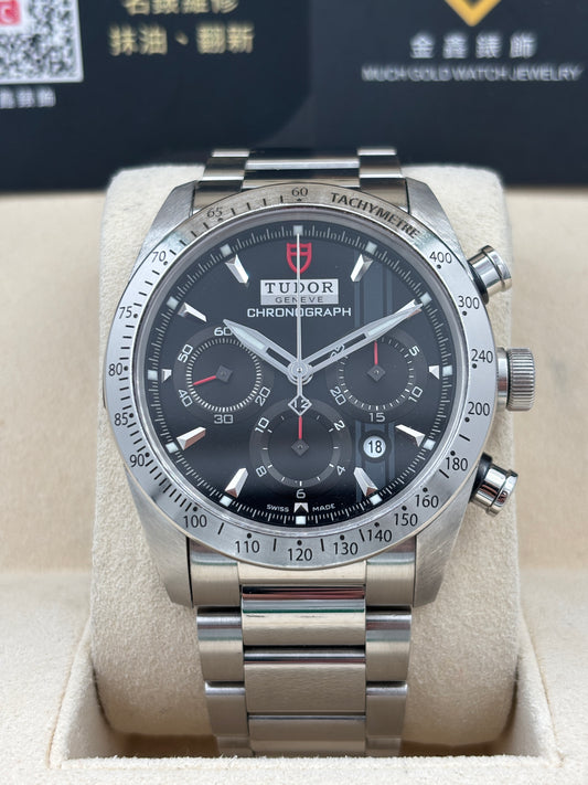 [SOLD OUT]二手 USED  TUDOR 帝舵 FASTRIDER 42000 黑色 OPEN DAY 保養卡