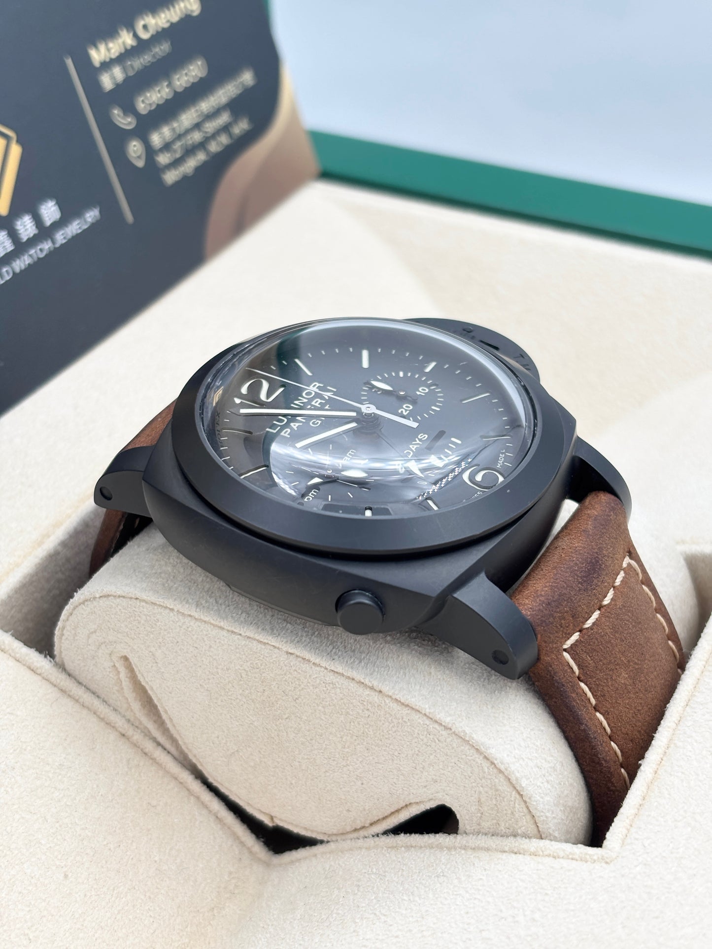 二手 Used PANERAI 沛納海 LUMINOR 1950 8 Days GMT  PAM0317 2013年 黑色 淨錶
