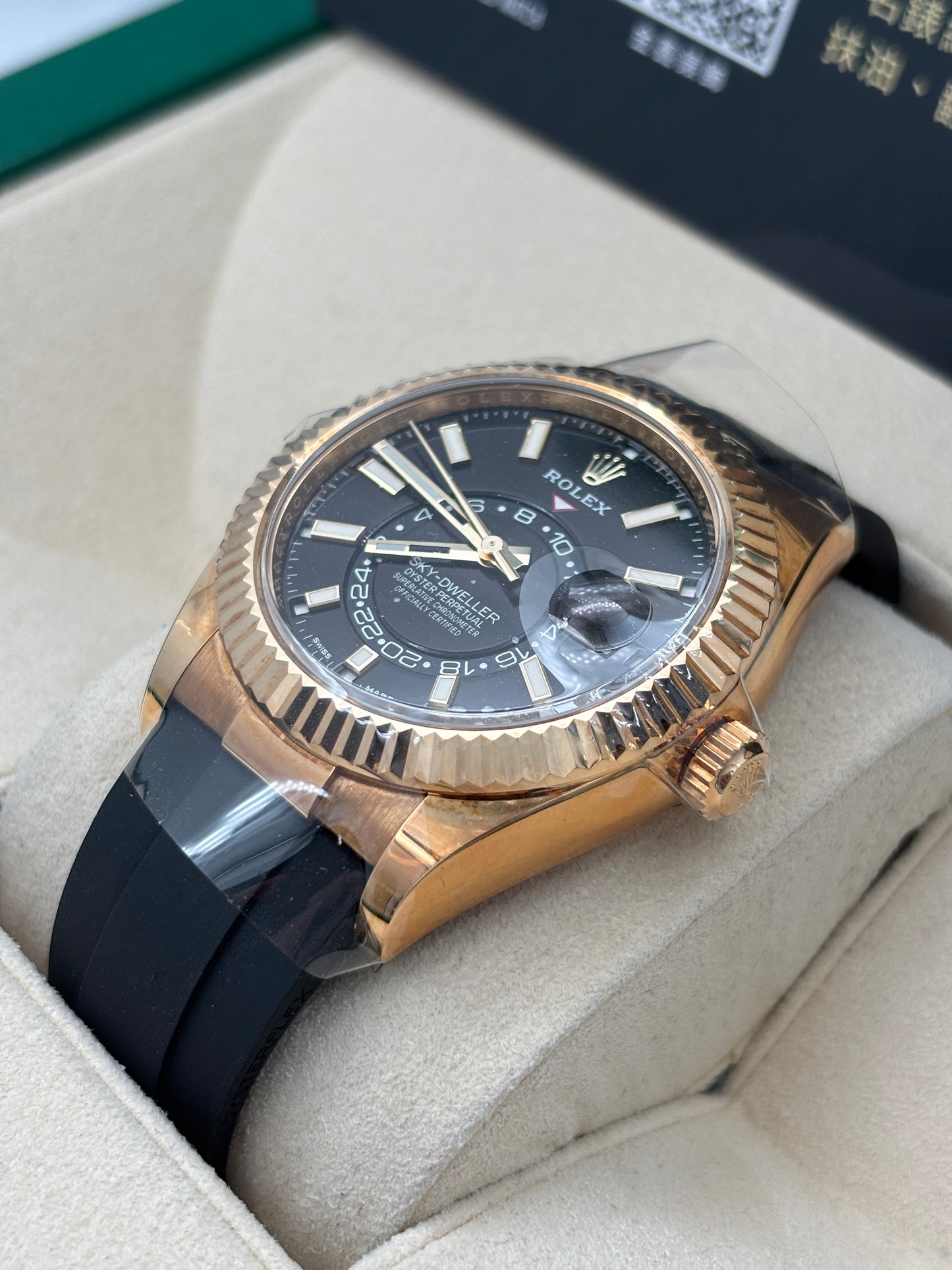 二手 USED  ROLEX 勞力士 SKY-DWELLER 326238 黑色 2022年12月 未打磨 全套 FULL SET