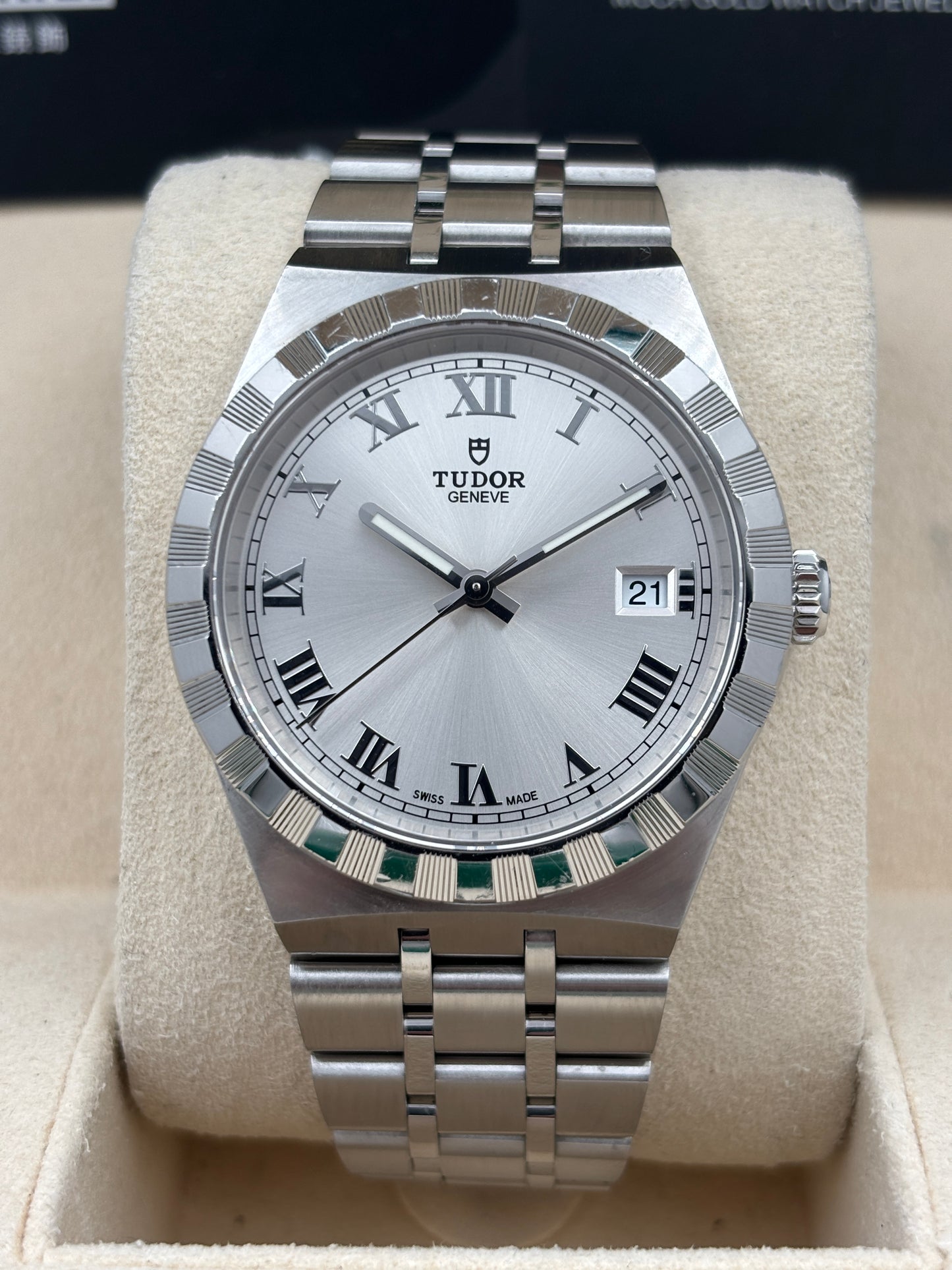 二手 USED  TUDOR 帝舵 ROYAL 28500 銀色 2022年11月 保養卡