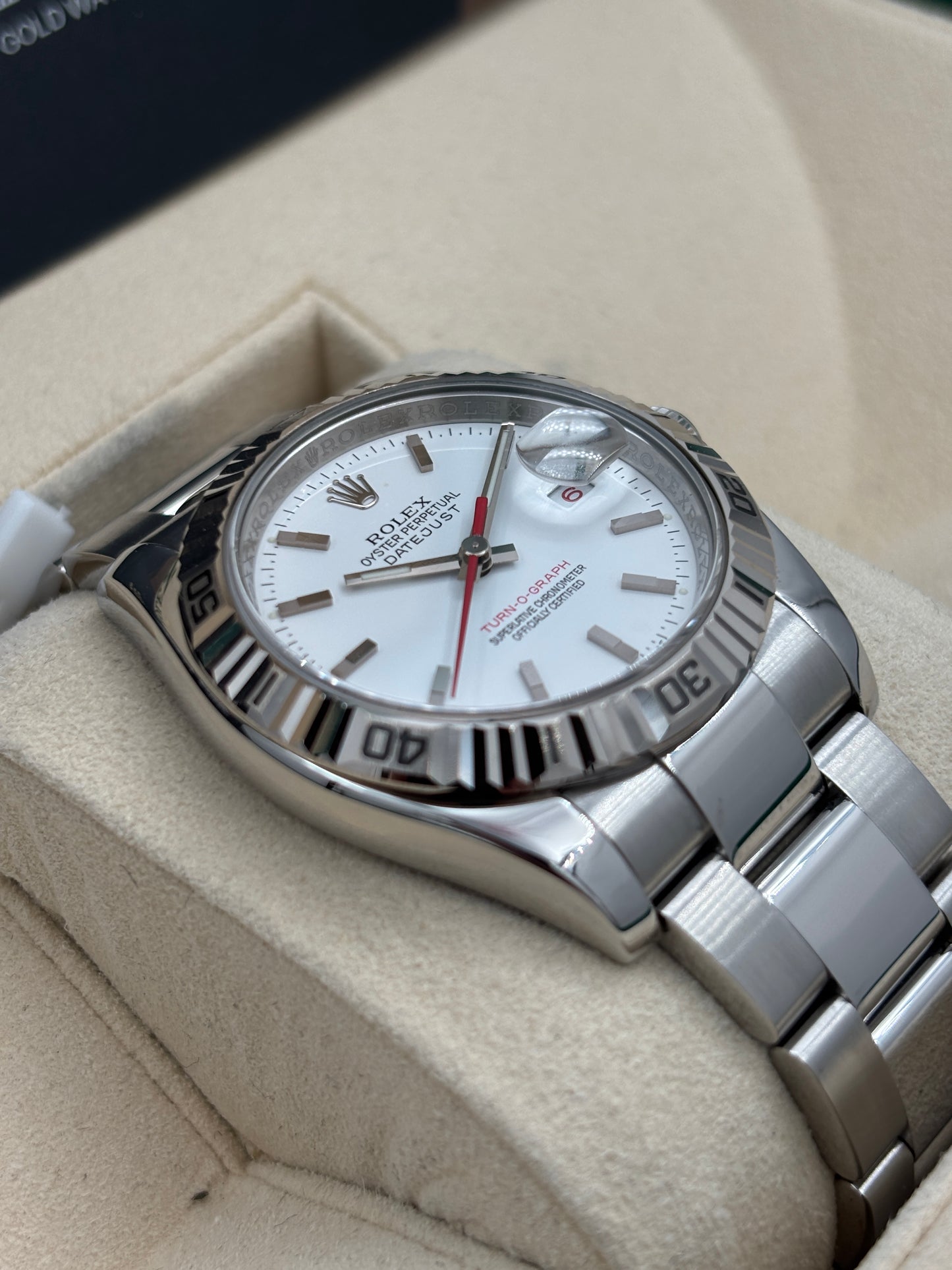 二手 USED  ROLEX 勞力士 DATEJUT 116264 白色 約2008年 淨錶 WATCH ONLY