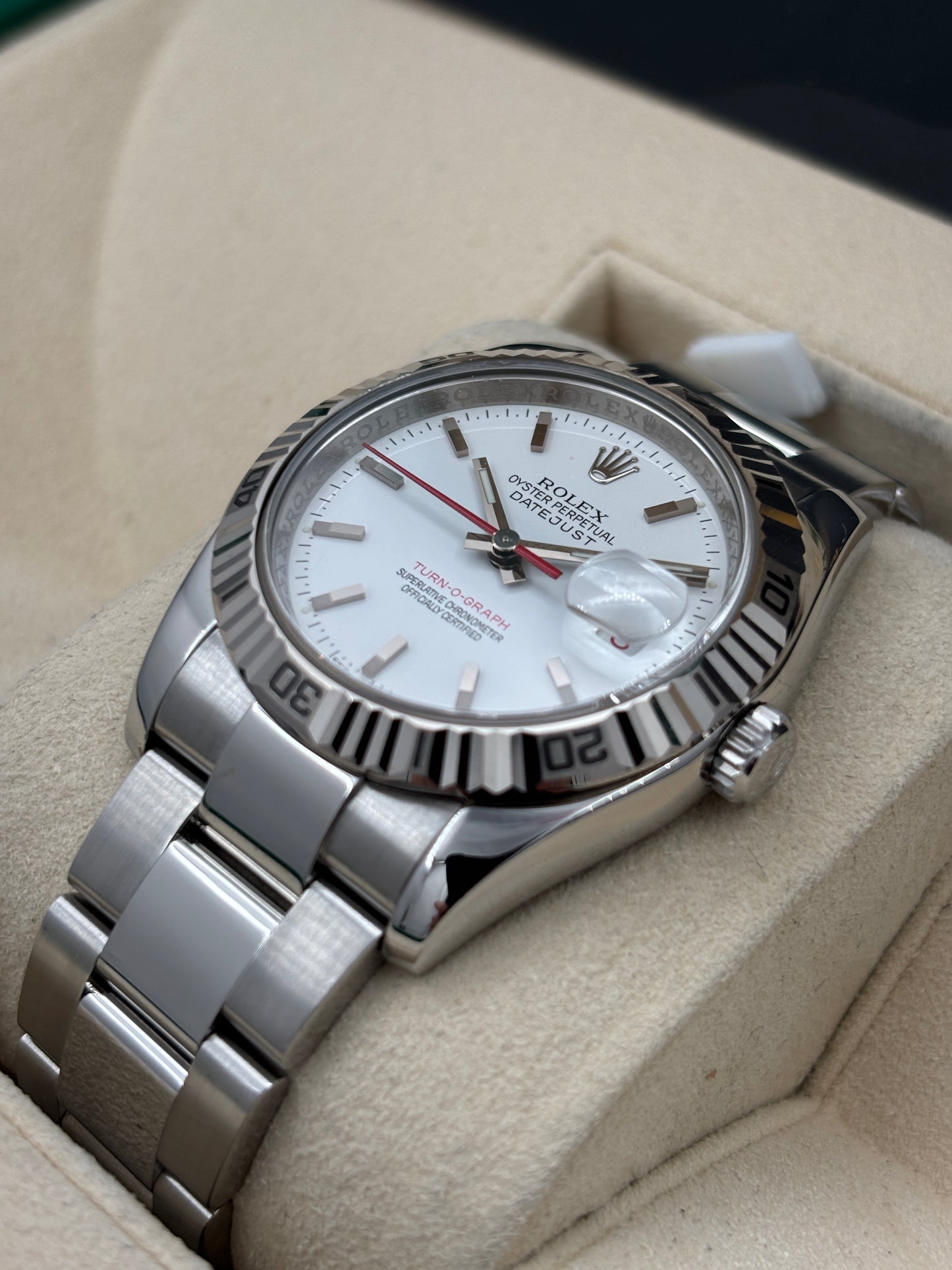 二手 USED  ROLEX 勞力士 DATEJUT 116264 白色 約2008年 淨錶 WATCH ONLY