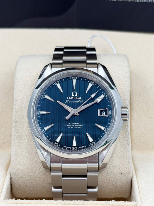 [SOLD OUT]二手 USED OMEGA 歐米茄 AQUA TERRA 231.10.39.21.03.001 2015年 全套 full set 藍色面