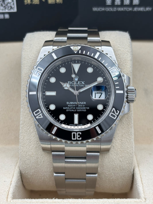 [SOLD OUT]二手 USED  ROLEX 勞力士 SUBMARINER DATE 116610LN 黑色 2016年5月 全套 FULL SET AD單