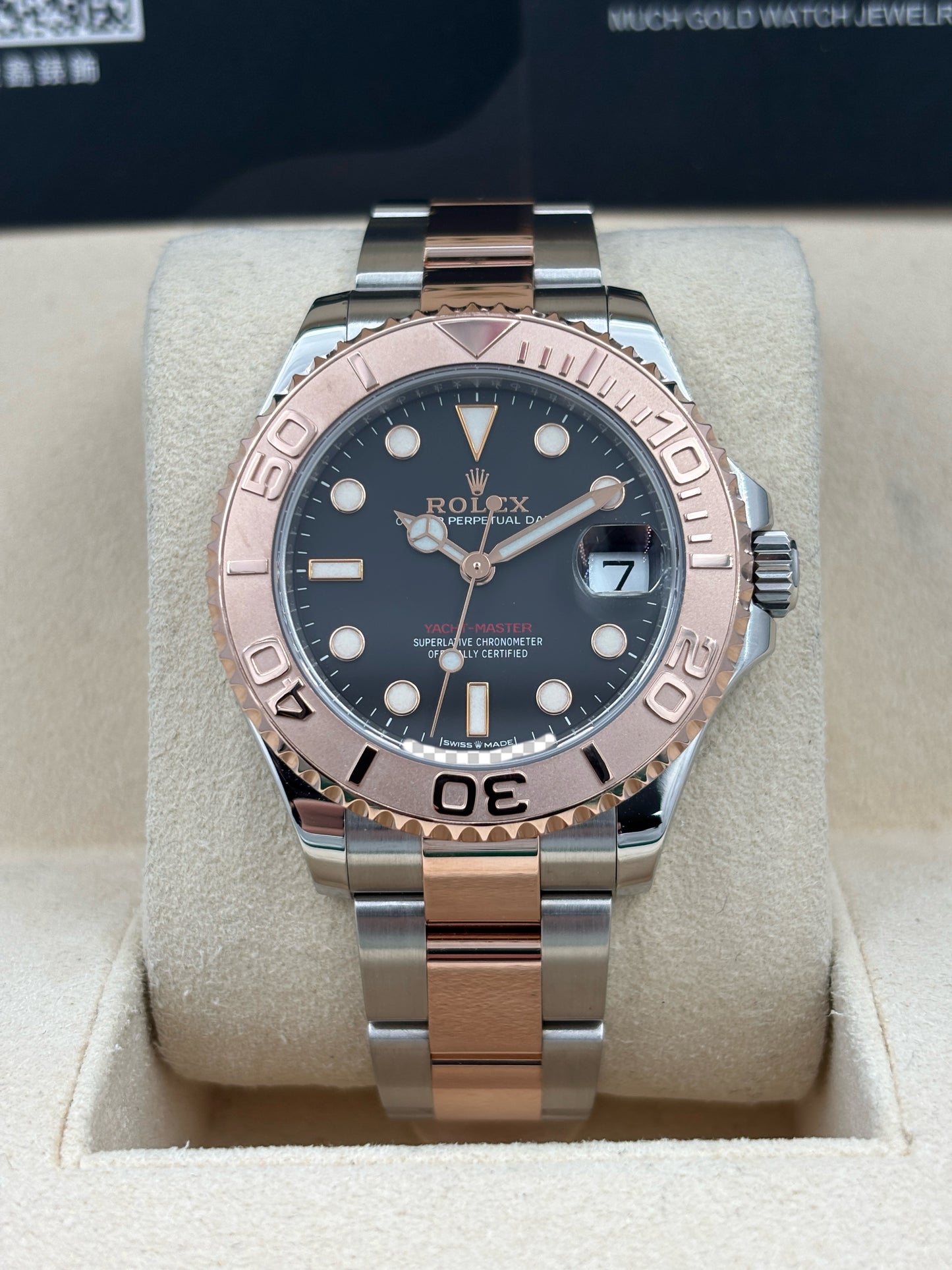 二手 USED  ROLEX 勞力士 YACHT-MASTER 268621 黑色 2020年1月 全套 FULL SET