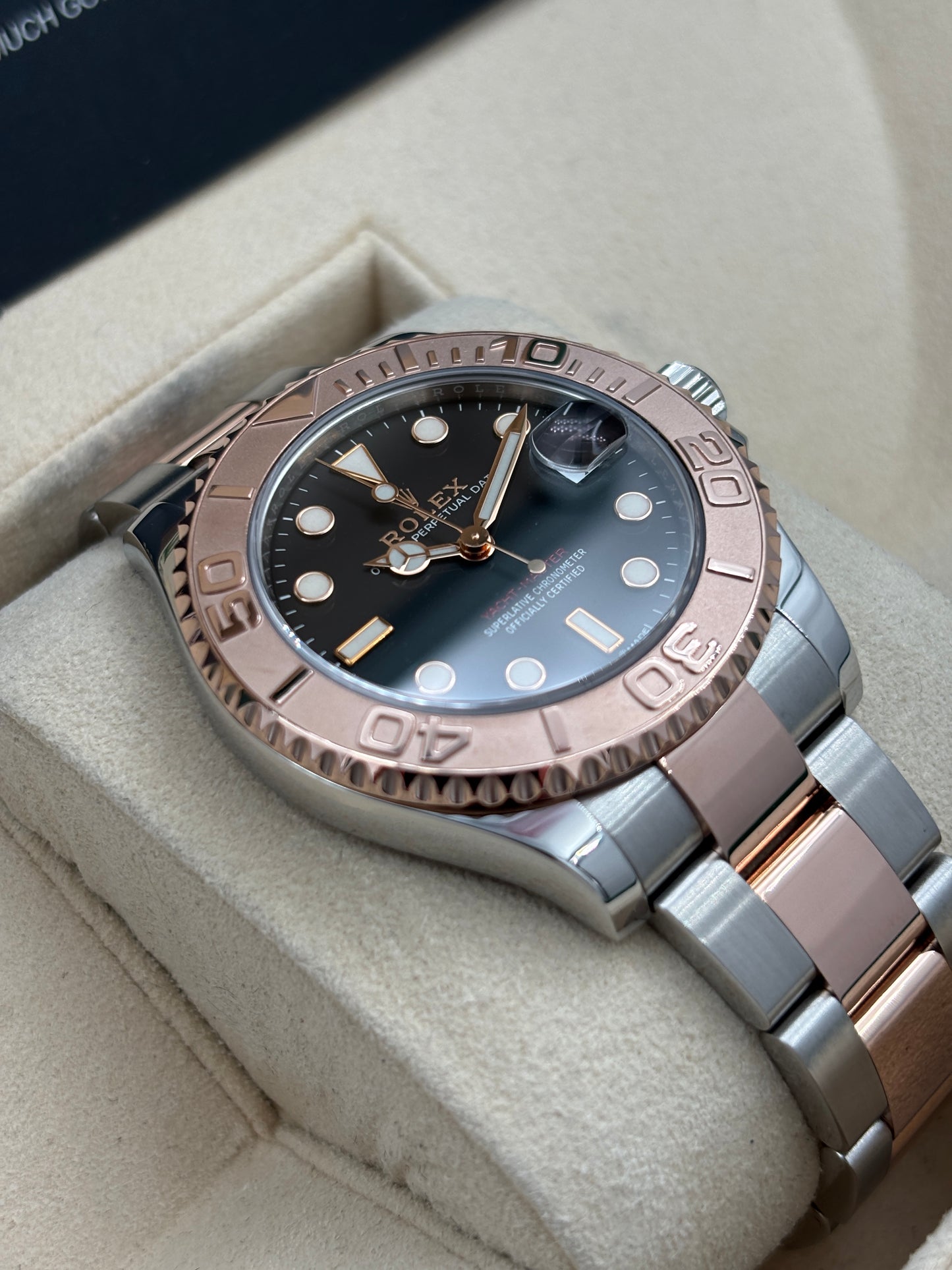 二手 USED  ROLEX 勞力士 YACHT-MASTER 268621 黑色 2020年1月 全套 FULL SET