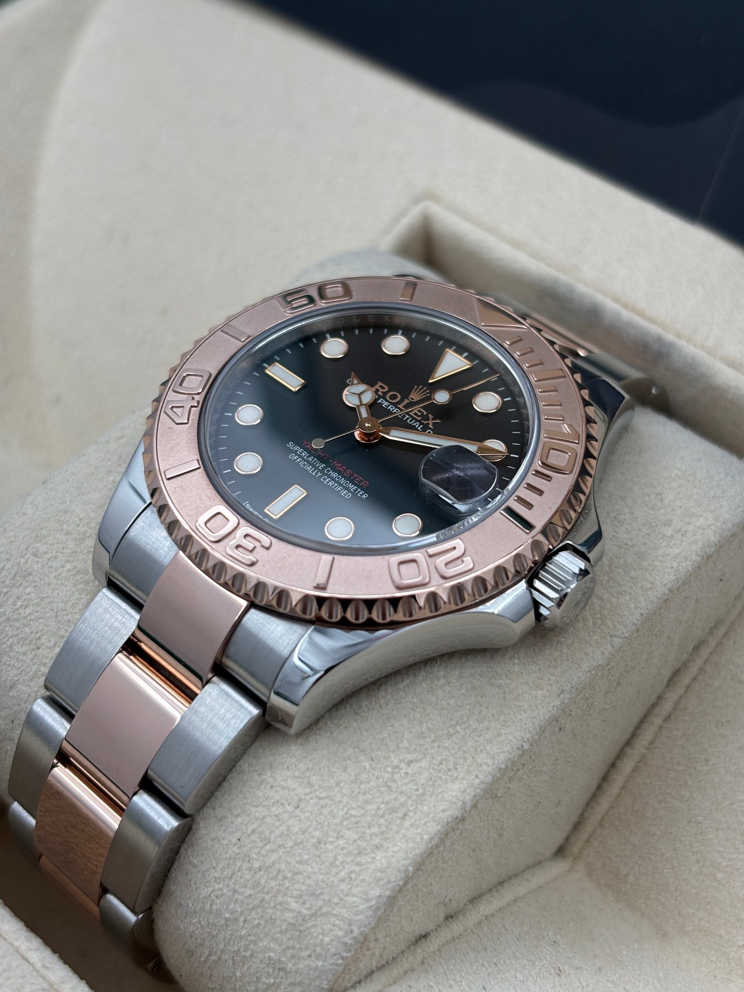 二手 USED  ROLEX 勞力士 YACHT-MASTER 268621 黑色 2020年1月 全套 FULL SET