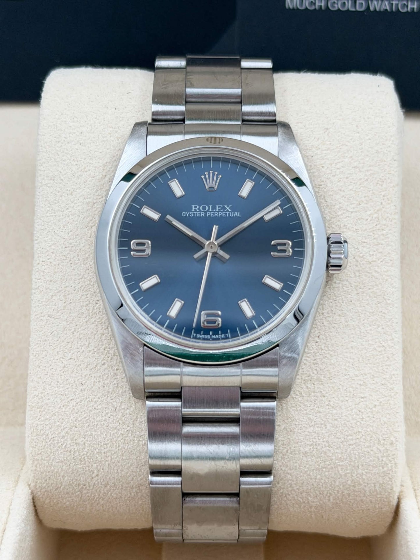 二手 USED ROLEX 勞力士 OYSTER PERPETUAL 67480 約1997 藍色面 淨錶
