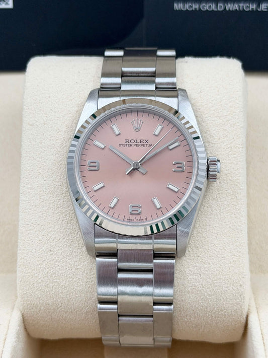 二手 USED ROLEX 勞力士 OYSTER PERPETUAL 67514 約1996 三文魚面 淨錶