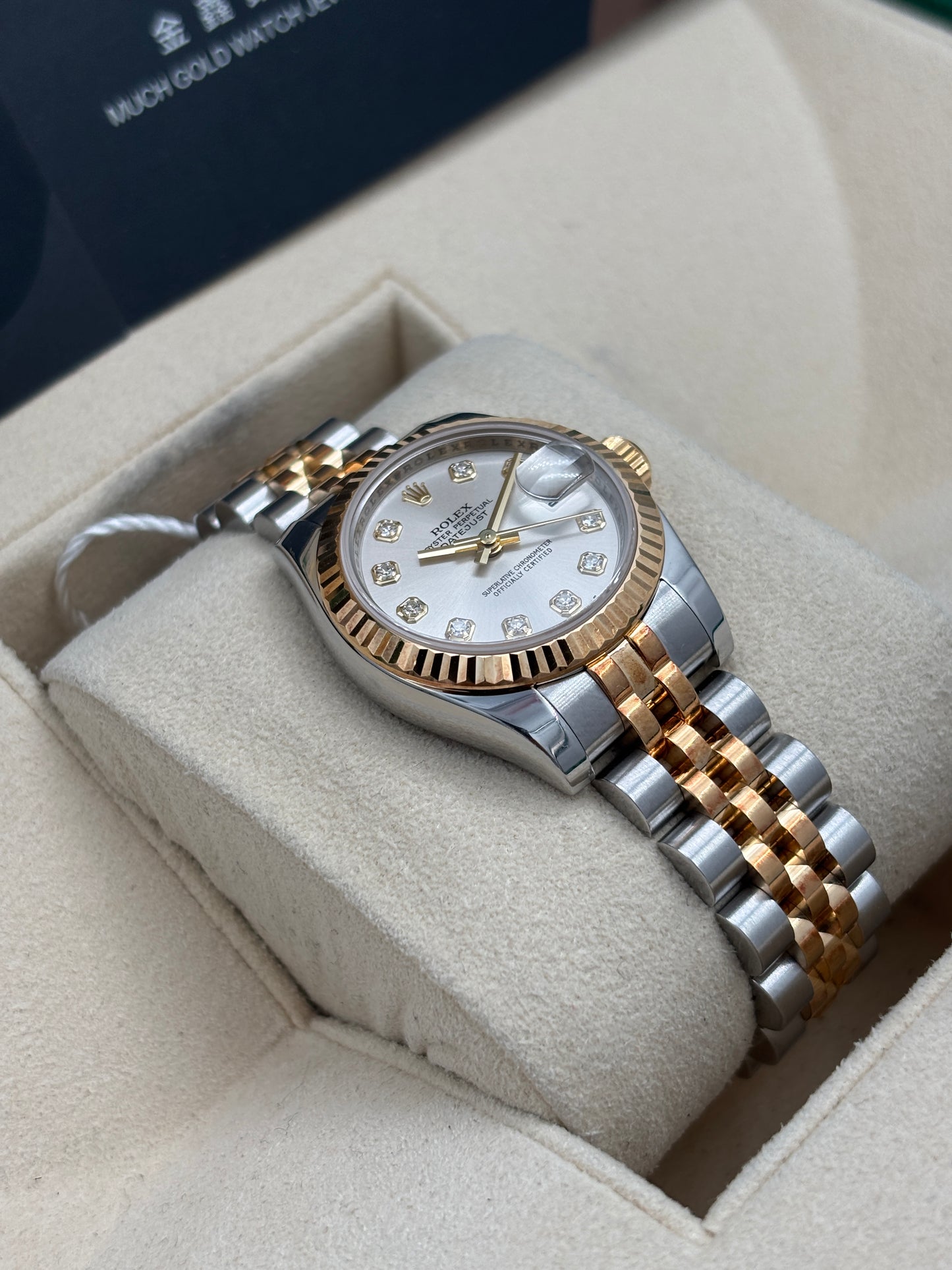 二手 USED  ROLEX 勞力士 DATEJUST 179173 銀色鑽石字 2007年8月 未打磨 全套 FULL SET