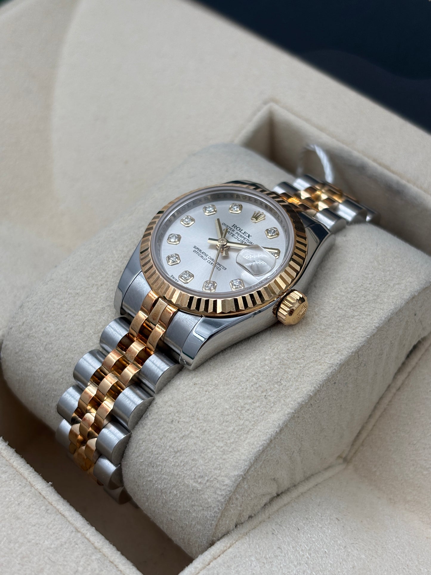 二手 USED  ROLEX 勞力士 DATEJUST 179173 銀色鑽石字 2007年8月 未打磨 全套 FULL SET